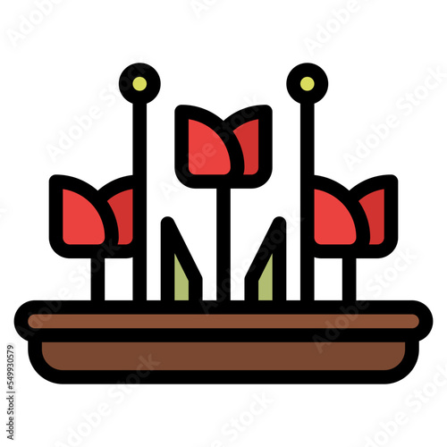 flower arrangement gardening flower activity icon