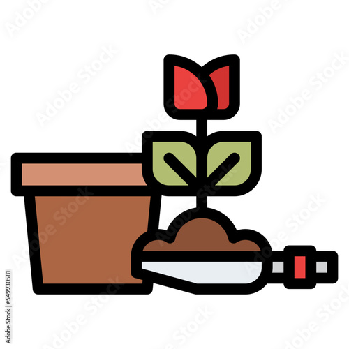 gardening plant soil cultivate icon