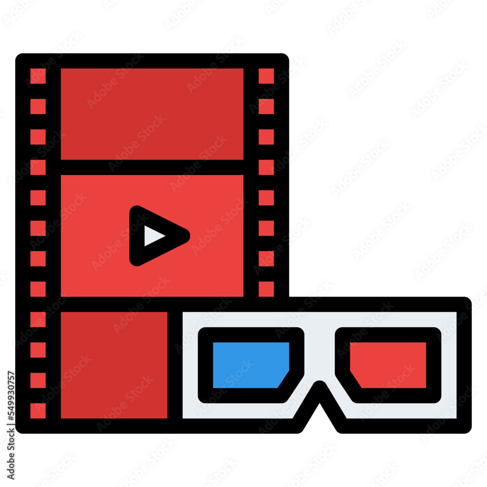 Obraz premium watch movie cinema home activity entertrainment icon