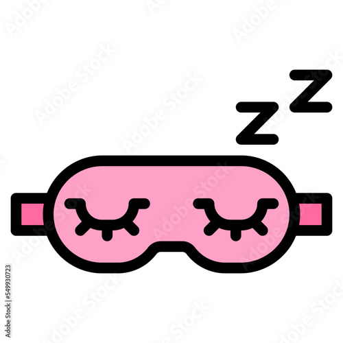 sleep relax blindfold activity icon