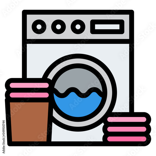 washing cloth clothes home activity icon