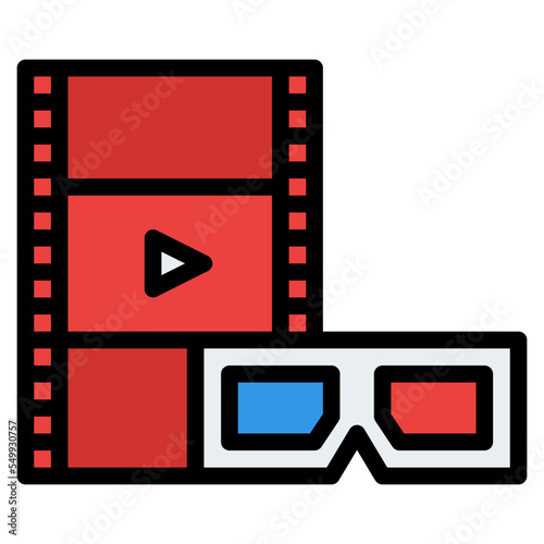 watch movie cinema home activity entertrainment icon