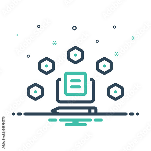 Mix icon for blogging pen