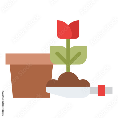 gardening plant soil cultivate icon