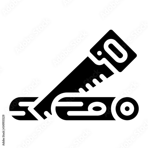 sawing wood saw activity icon
