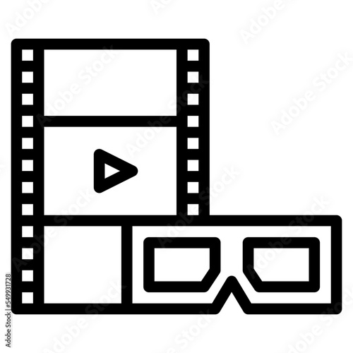 watch movie cinema home activity entertrainment icon