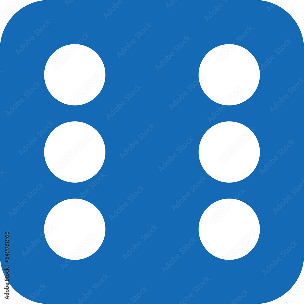 Dice graphic icons. Blue game dice cube with six dots. Gambling object to play in casino, poker. Face of cube. Traditional die with numbers of 6 dots Dice graphic icons. Blue game dice cube with six dots. Gambling object to play in casino, poker. Face of cube. Traditional die with numbers of 6 dots