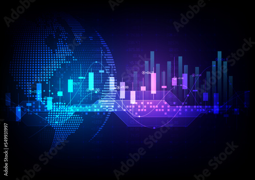 stock market and finance world concept background image