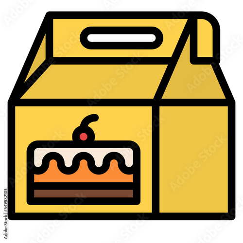 cake take away box delivery icon