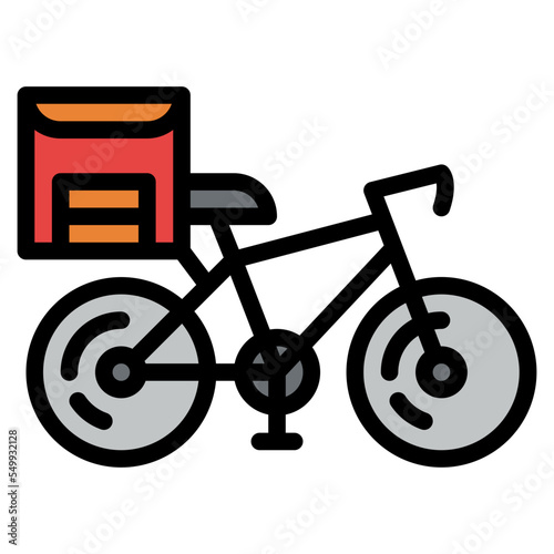 delivery bike food bicycle icon