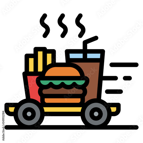 food wheel fast delivery icon