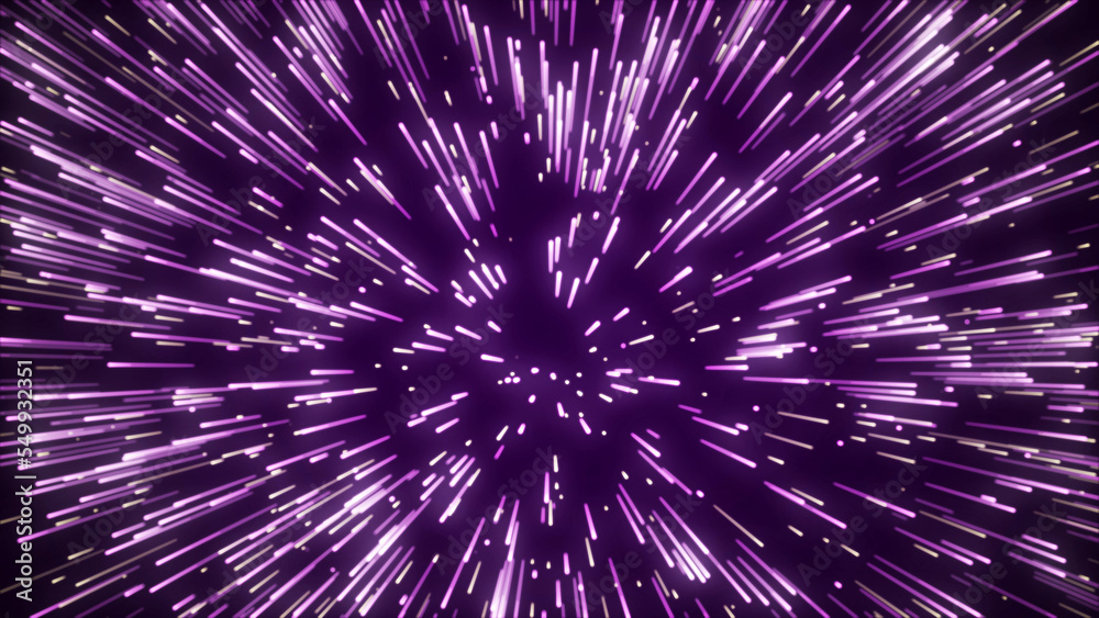 Light rays in cosmos space. Explosion effect. Futuristic data flow. Sci-fi Motion wallpaper. 3D rendering. Light rays in cosmos space. Explosion effect. Futuristic data flow. Sci-fi Motion wallpaper. 3D rendering.