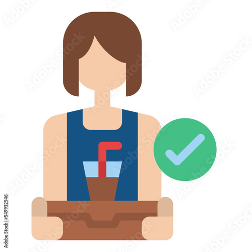 receive food complete delivery icon