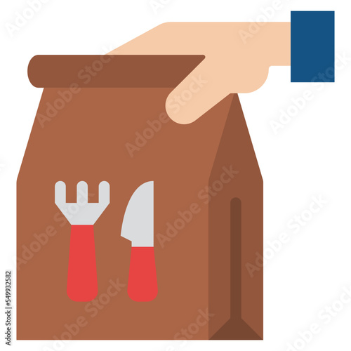 take away hold give bag icon