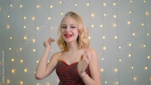the girl opens her eyes and is surprised.