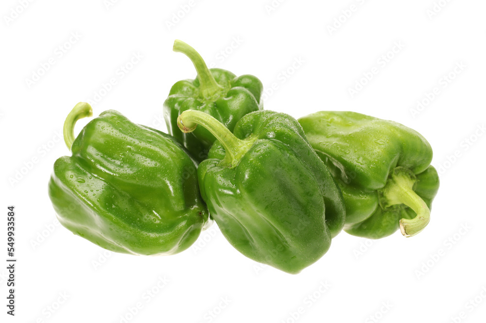 green pepper isolated on white green pepper isolated on white