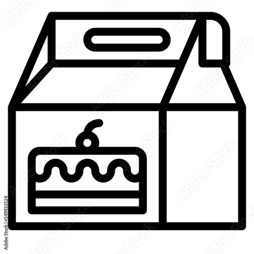 cake take away box delivery icon