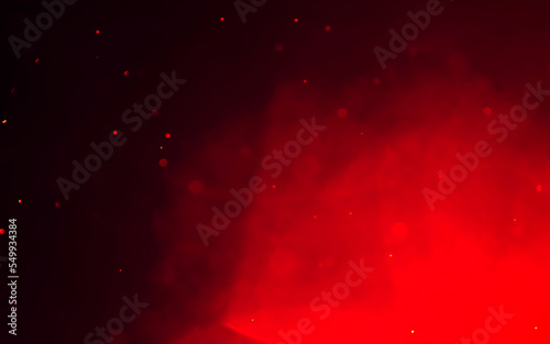Abstract blurred glitter gradient mesh background on bright red colour. 