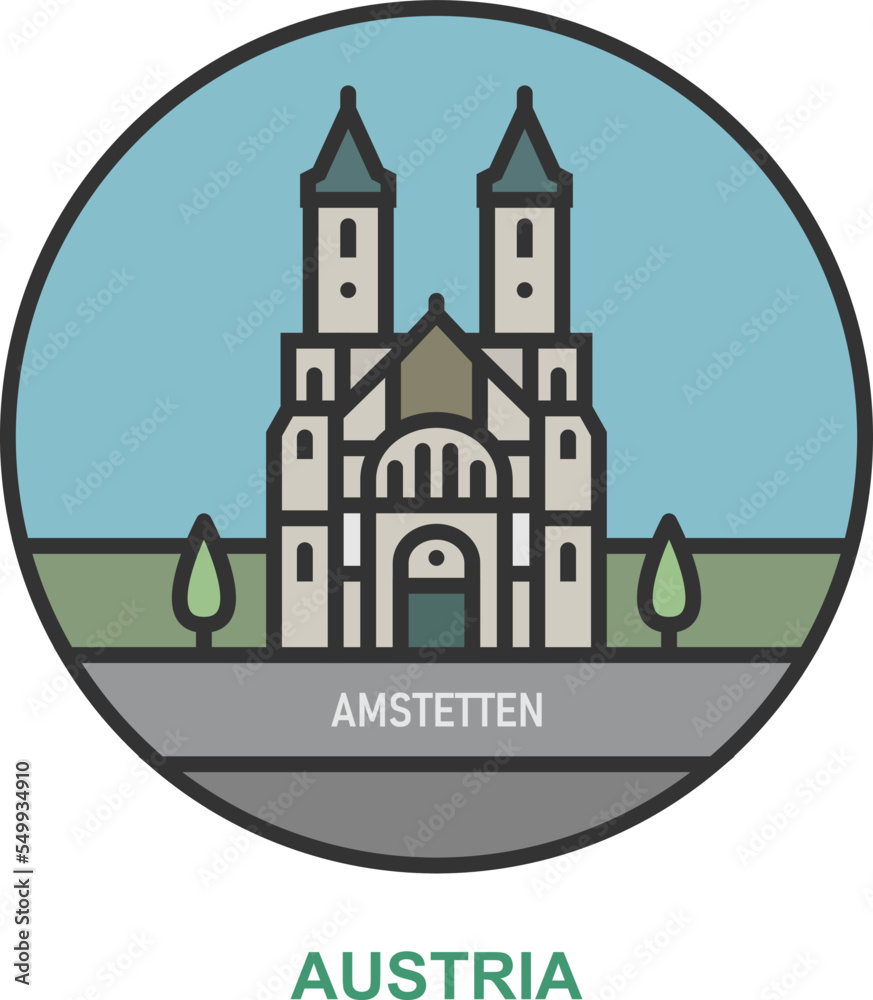 Amstetten. Cities and towns in Austria