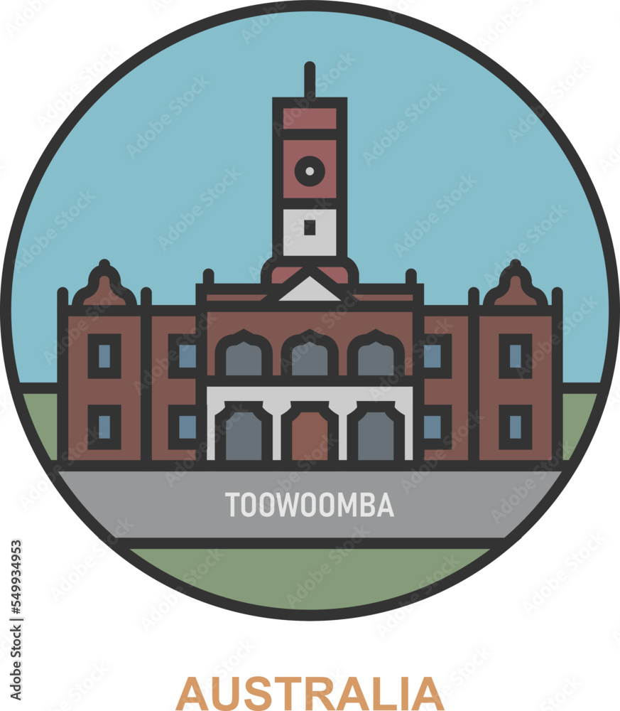 Toowoomba. Sities and towns in Australia