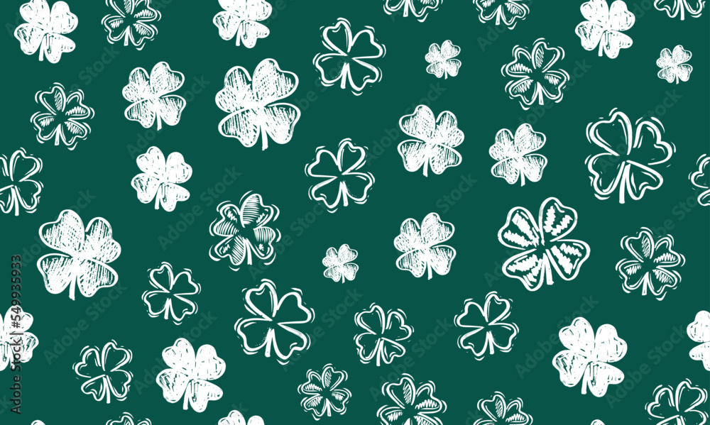 Saint Patricks Day, festive background with flying clover.
Saint Patricks Day, festive background with flying clover.