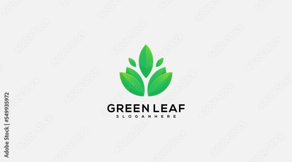 Nature of green leaf vector icon logo design template Nature of green leaf vector icon logo design template