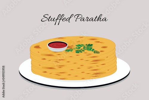 Indian Cuisine Illustration design.