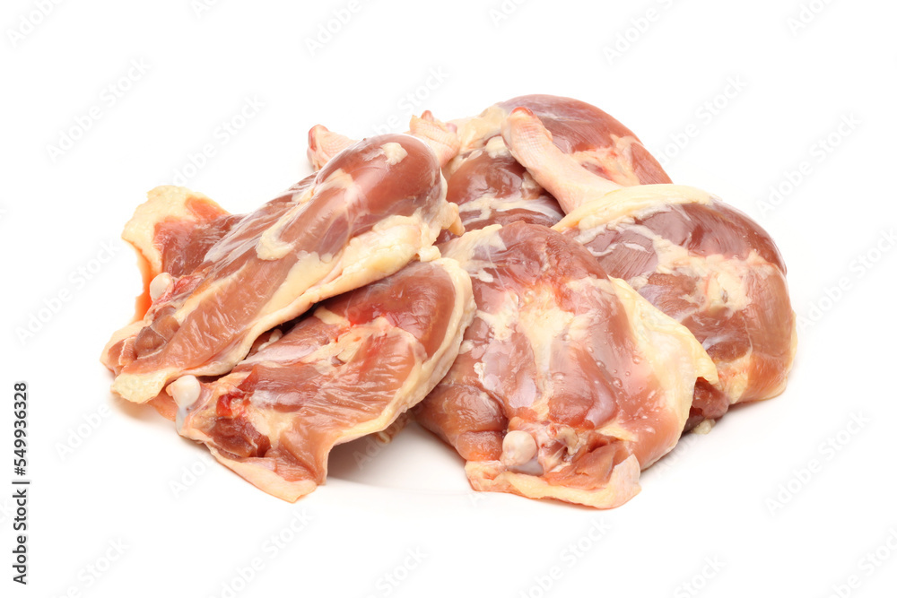 Duck legs on white background 