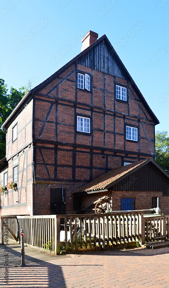 Historical Water Mill in the Village Wienhausen, Lower Saxony Historical Water Mill in the Village Wienhausen, Lower Saxony