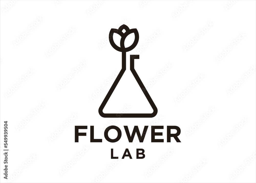 flower lab logo design icon nature concept flower lab logo design icon nature concept