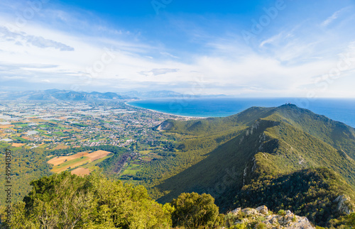 Fototapeta Naklejka Na Ścianę i Meble -  Mount Circeo (Latina, Italy) - The famous mountain on the Tirreno sea, in the province of Latina, very popular with hikers for its beautiful landscapes.