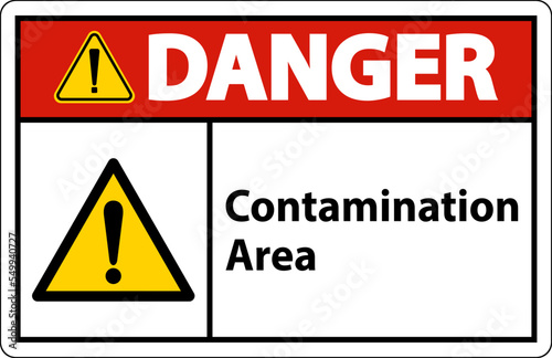 Free Download Contamination Area Danger Sign On White Background - GFXLoad