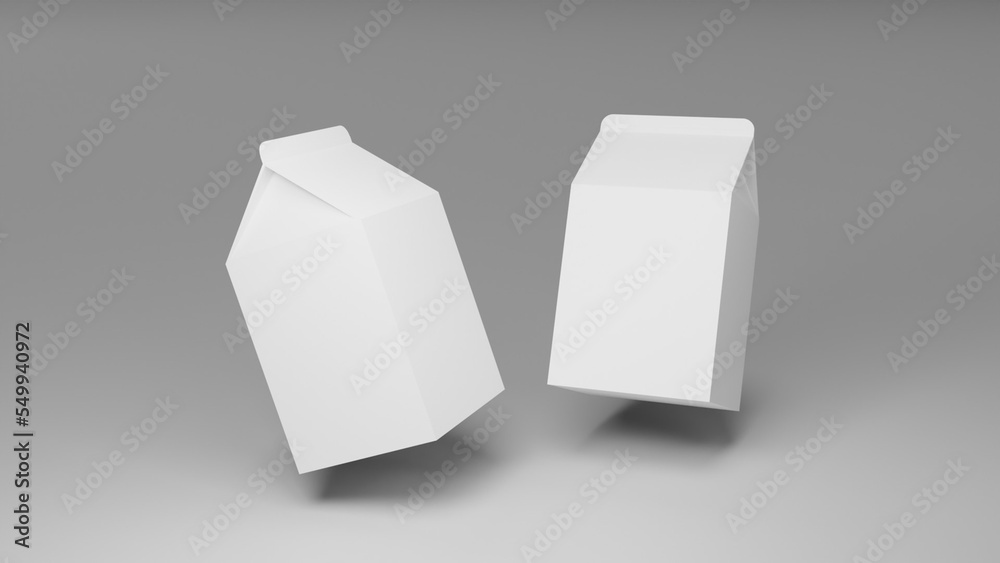 Group of white blank milk box or juice box. White blank Milk box or juice box packages. Retail package mockup set Group of white blank milk box or juice box. White blank Milk box or juice box packages. Retail package mockup set