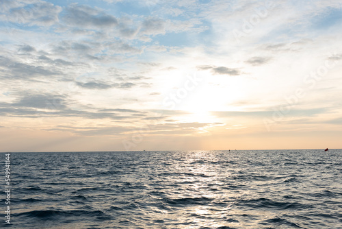 Landscape of sunset seascape at Khao Laem Ya–Mu Ko Samet National Park, Rayong province, Thailand