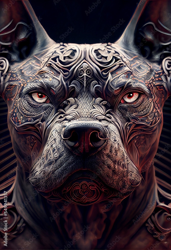 Midjourney abstract render of a dog
