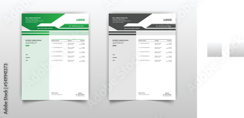 Modern Medical, clinic, Doctor pad prescription design template. Easy to use for any size print
