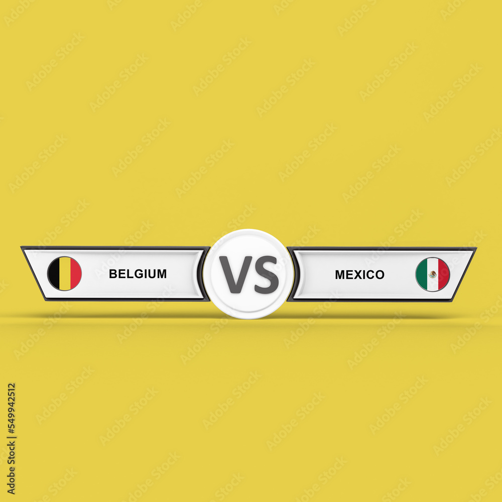 Fototapeta premium Belgium VS Mexico Match