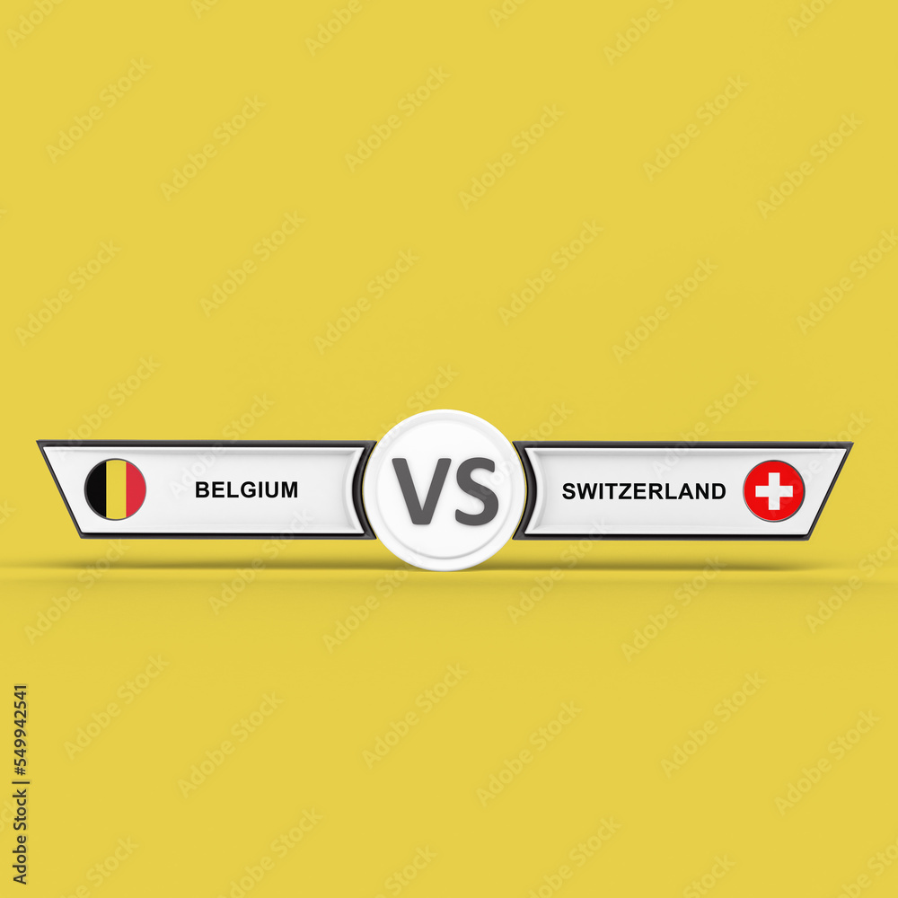 Fototapeta premium Belgium VS Switzerland Match