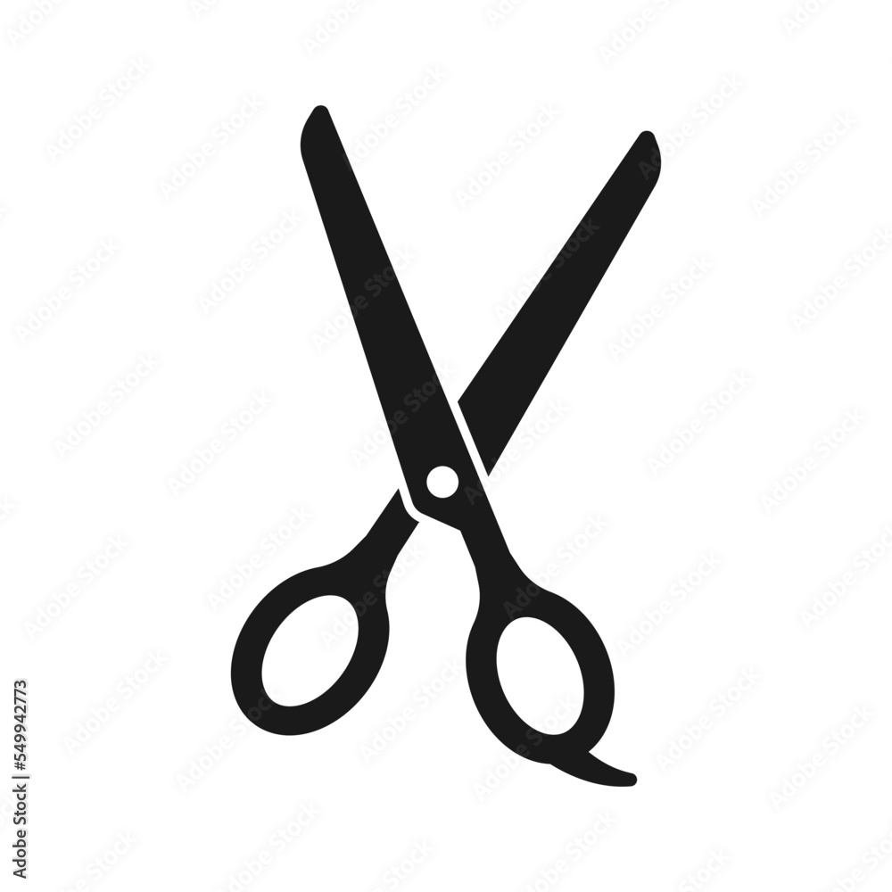 Sewing scissors icon silhouette .design template vector illustration Sewing scissors icon silhouette .design template vector illustration