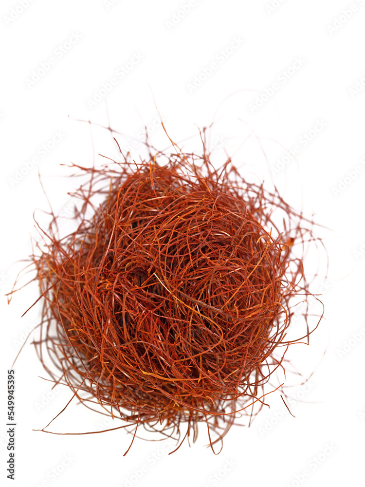 Fototapeta premium Chilifäden isoliert vor weißem Hintergrund