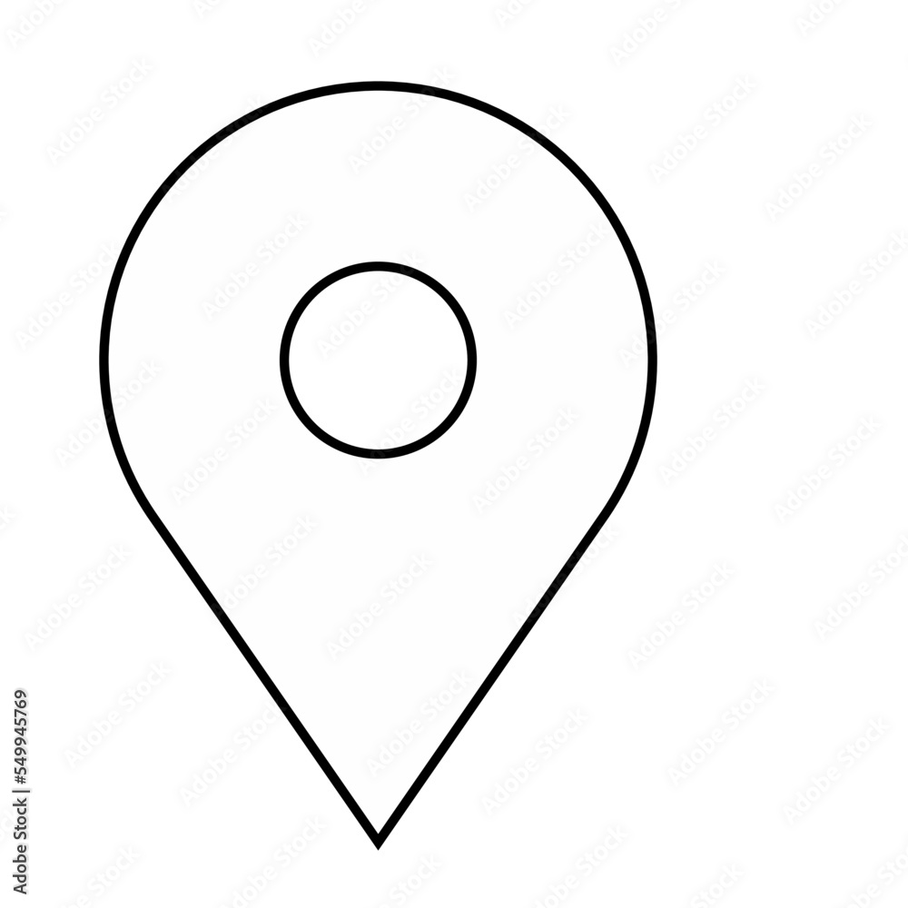 GPS icon on the transparent background. Outline design. GPS icon on the transparent background. Outline design.