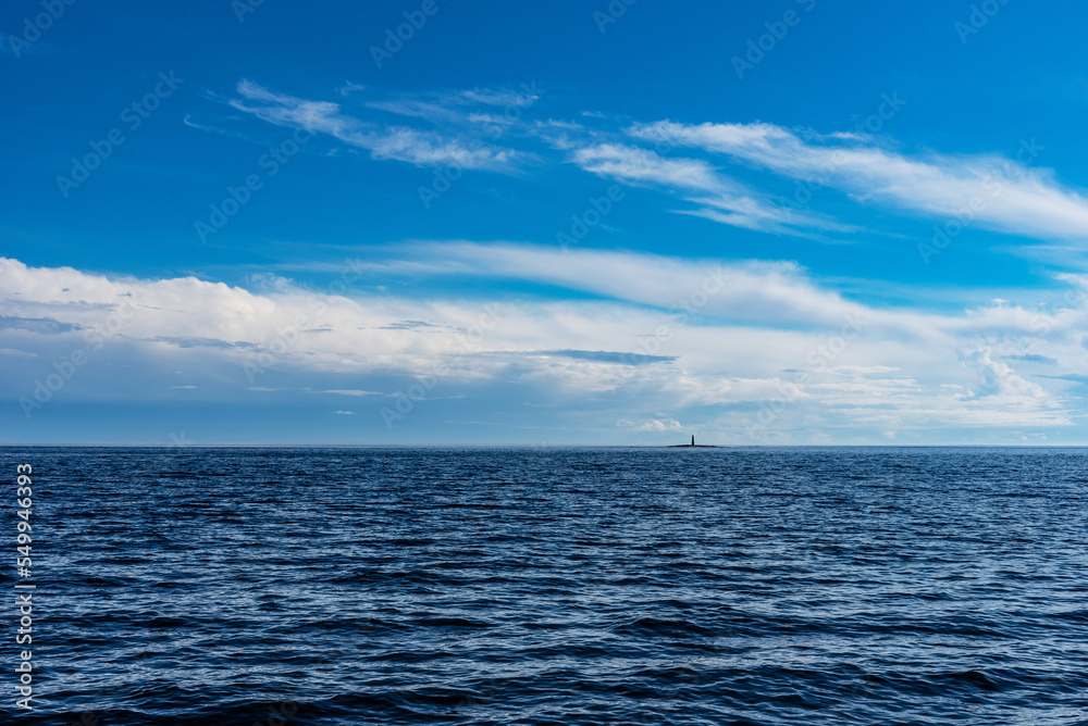 Fototapeta premium Panoramic view of the White Sea near the Solovetsky Islands, Russia