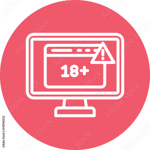 restricted age Vector Icon

