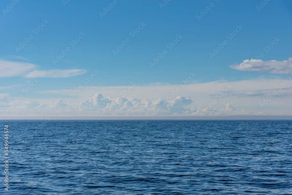 Fototapeta premium Panoramic view of the White Sea near the Solovetsky Islands, Russia