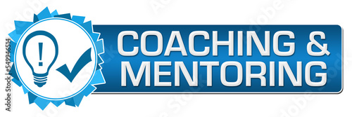 Coaching And Mentoring Blue Random Shapes Circle Bar 