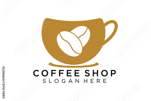 Coffee logotype. Minimalist coffee logo concept, fit for caffe, restaurant, packaging and coffee business. Illustration vector logo.