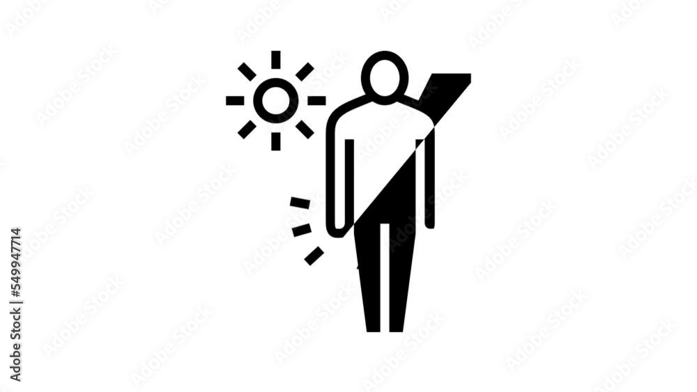 skin before and after tanning line icon animation skin before and after tanning line icon animation