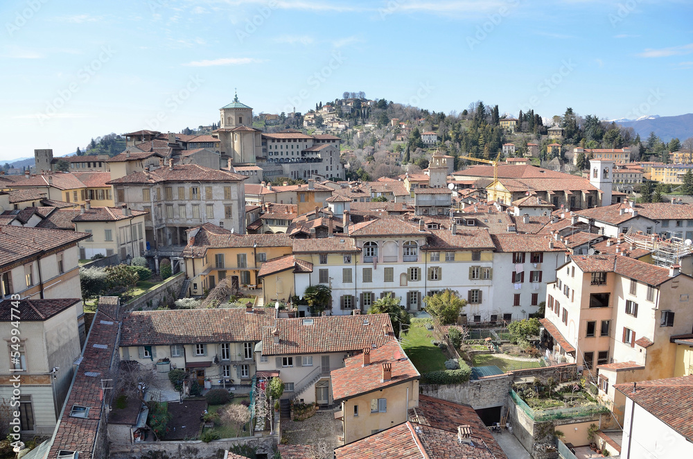 Views of ancient city Bergamo