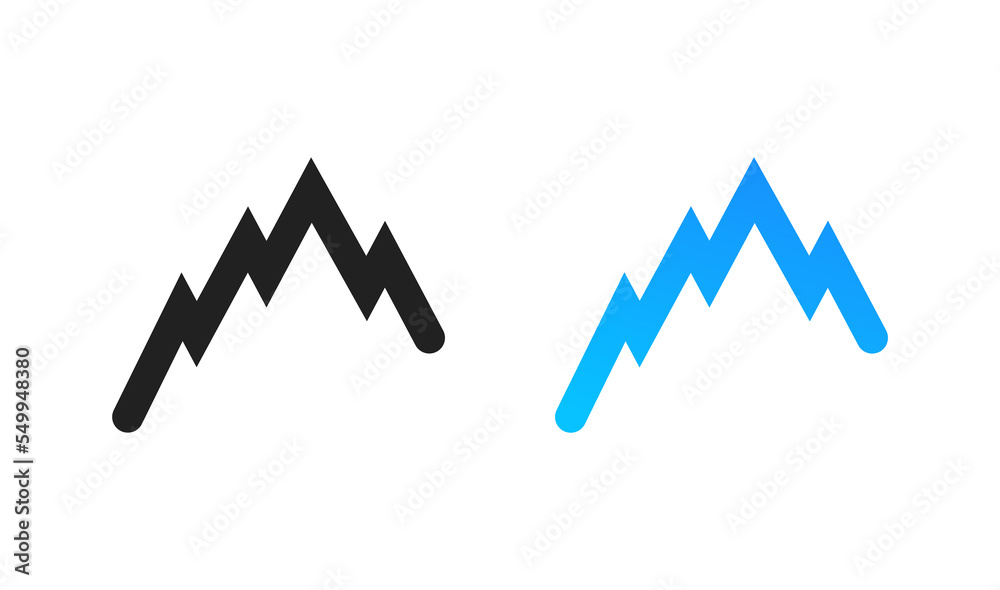 Vector icons with line market graphic in black and blue color isolated on white. Vector icons with line market graphic in black and blue color isolated on white.