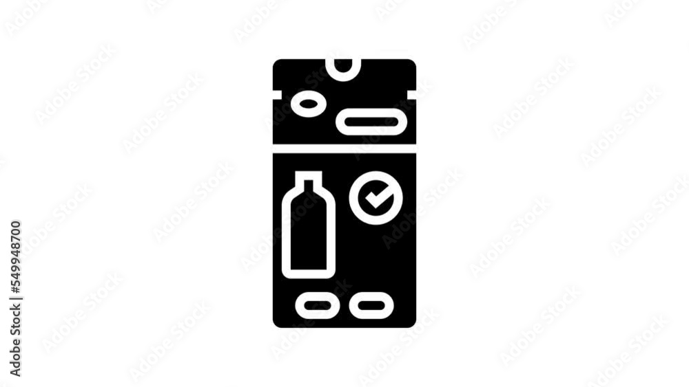 order water online smartphone application line icon animation order water online smartphone application line icon animation